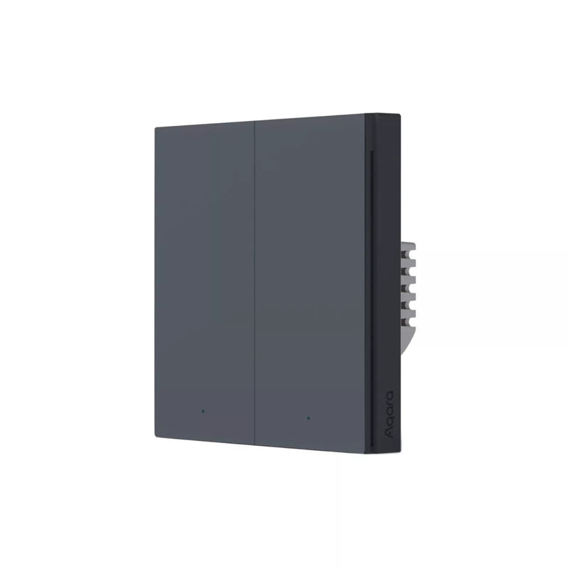 AQARA Smart Home Wall Switch H1, No Neutral, Double Rocker, Grey