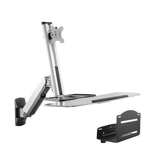 Single Display Sit-Stand Workstation Wall Mount for 13''-32" monitor screens