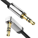 UGREEN 3.5mm Male to 3.5mm Male Straight to Angle Flat Cable 3m (Black)