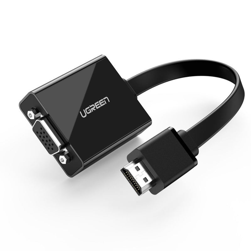 HDMI to VGA + 3.5MM Audio+Mirco USB converter Black