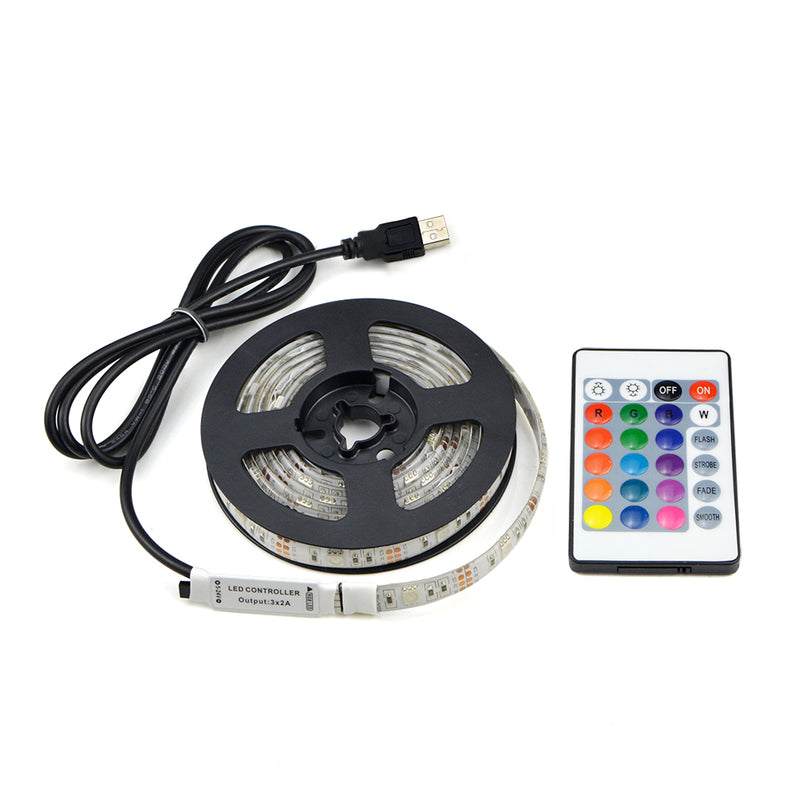 LED Lights Strips USB Infrared Control RGB SMD 5050 DC 12V 1m 2m