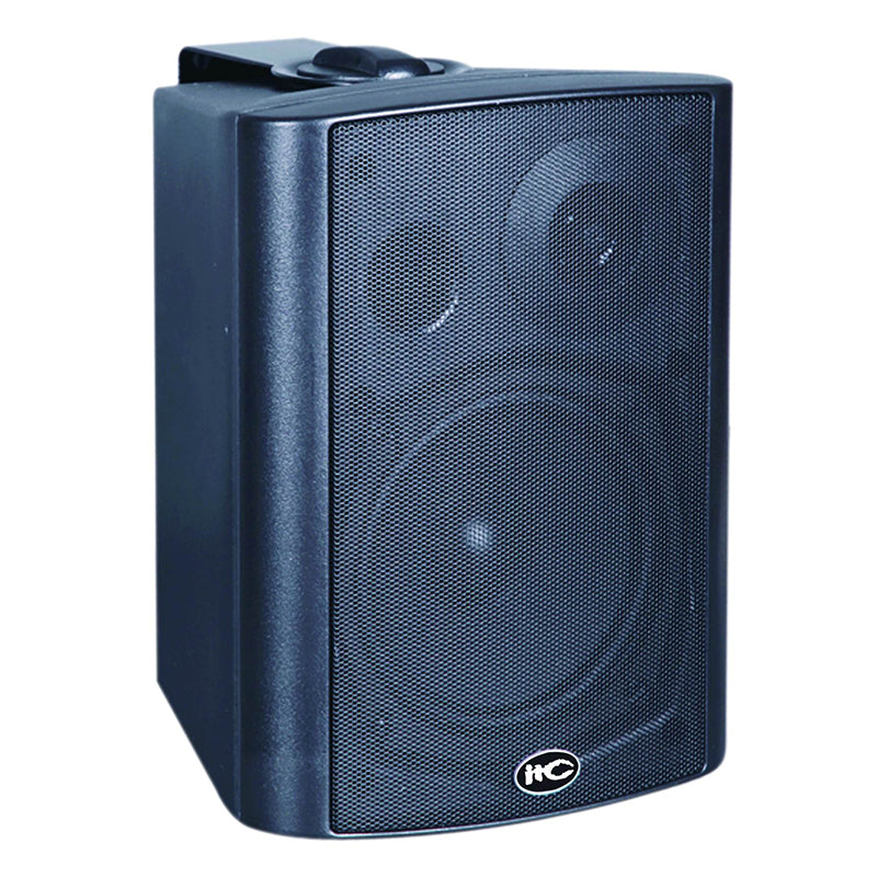 RMS25W×2@8Ω Active Wall Mount Speaker plus 25W passive speaker, ABS body, metal grille & mounting bracket, 6"+1.5" two way, black (price by pair)
