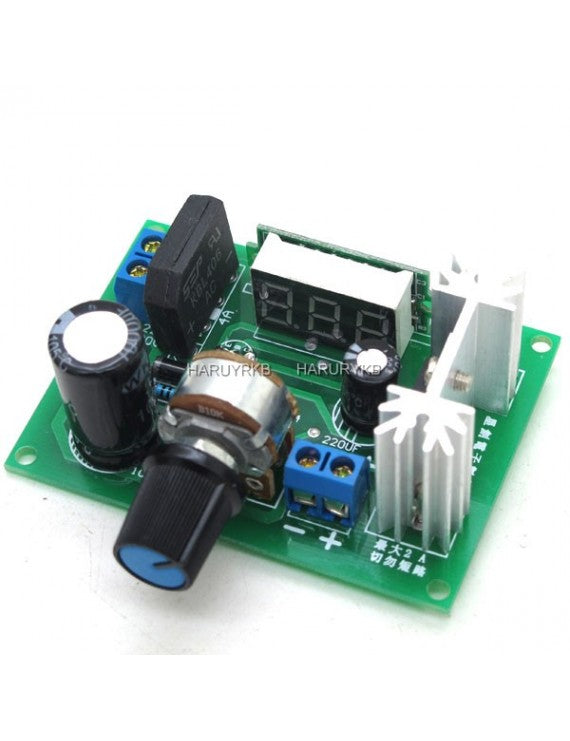 LM317 DC-DC Converters Step Down Power Module Adjustable Linear Regulator with  LED Meter