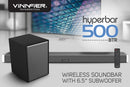 VINNFIER HYPERBAR 500BTR WIRELESS SOUNDBAR SUBWOOFER OPTICAL CAB