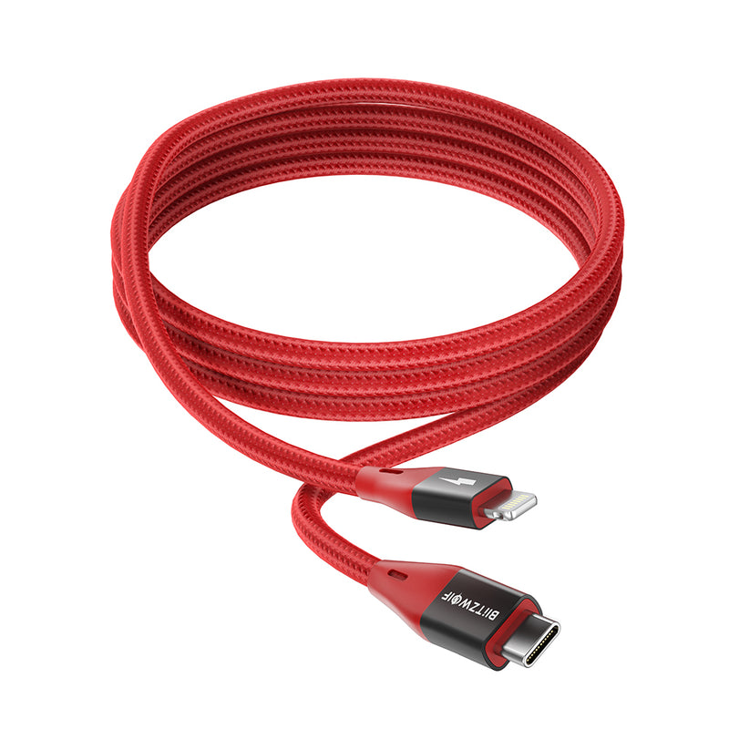 USB-C To Lightning 20W PD Braided Charging Cable – 6ft