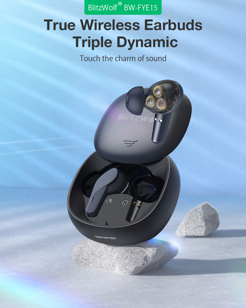 Wireless TWS IPX5 Earbuds With Triple Dynamic Drivers