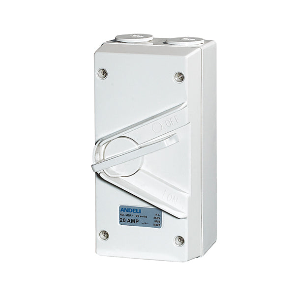 Weather Protected Triple Pole Isolating Switch 20A