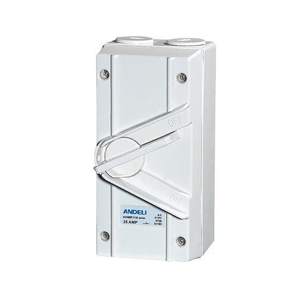 Weather Protected Four Pole Isolating Switch 35A