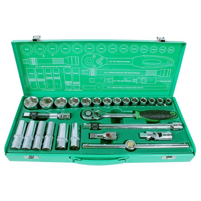 26Pcs 12.7mm Driver Socket Tool Set