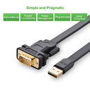 UGREEN USB 2.0 to DB9 RS-232 Adapter Flat Cable 1m