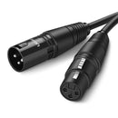 3 Pin XLR Male to Female Audio Cable 2M
