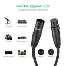 3 Pin XLR Male to Female Audio Cable 2M