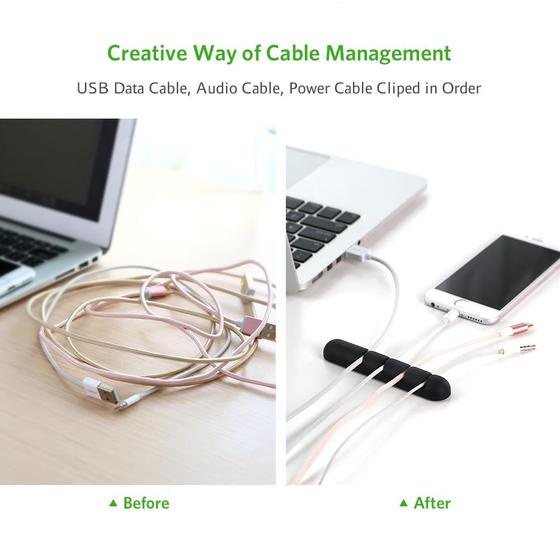 UGREEN Cable Organizer 2 Pack (Black)