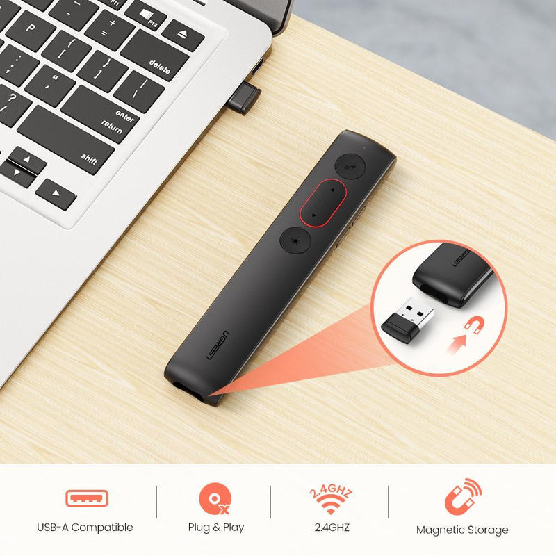 UGREEN Wireless Presenter without Batteries (Black)