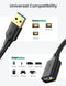 USB3.0 A Male to Female Flat Cable 3M Black