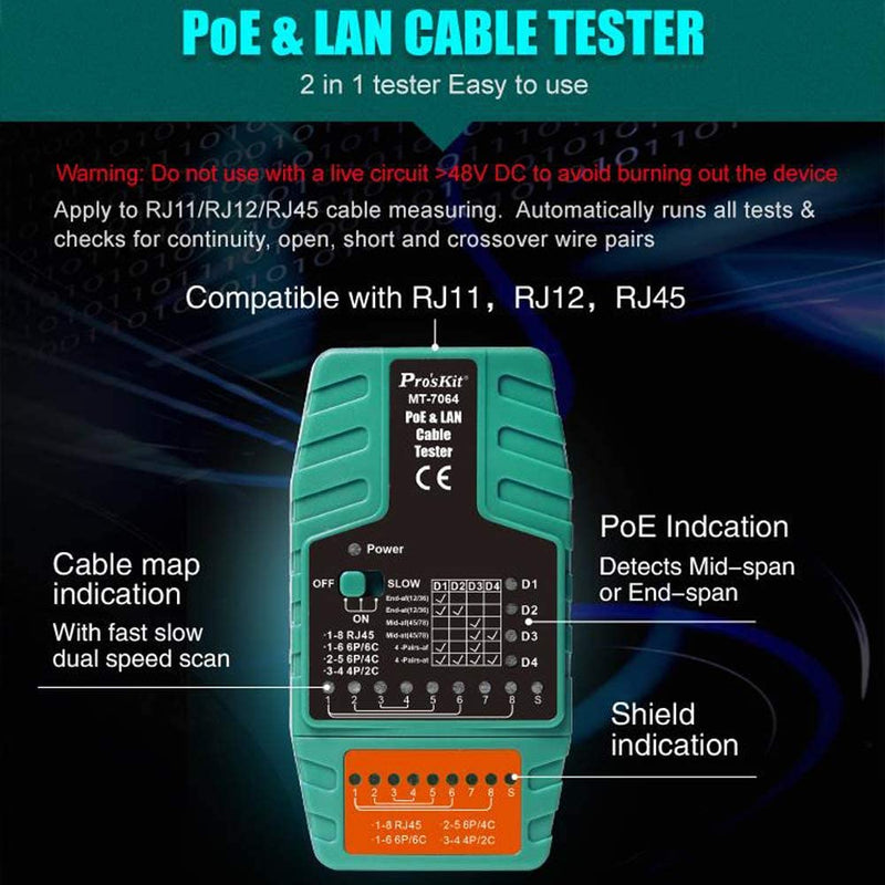 PoE & LAN Cable Tester