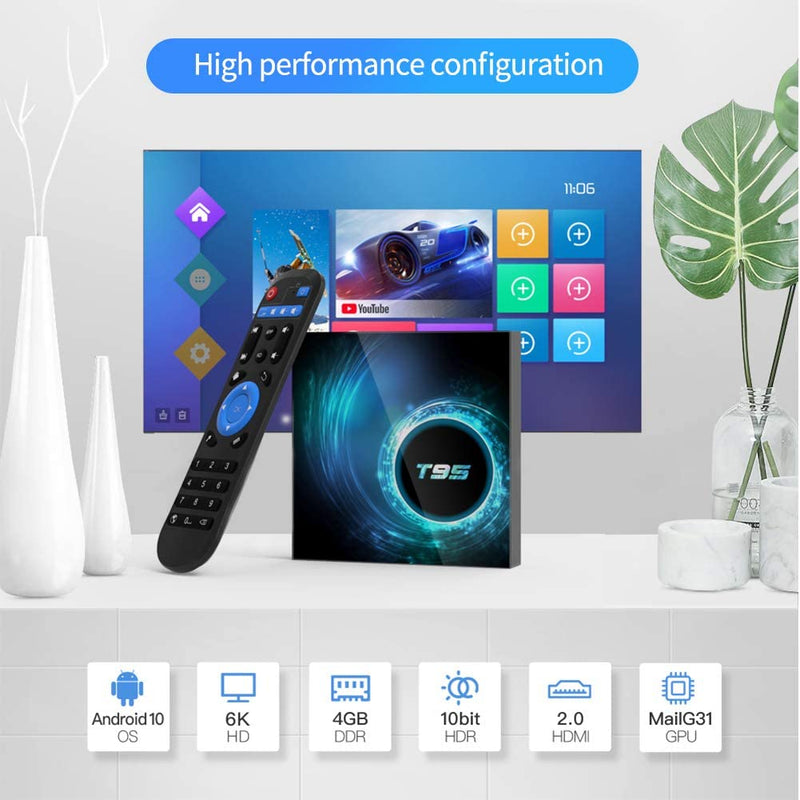 Android 10.0 T95 TV Box 4GB RAM 64 ROM