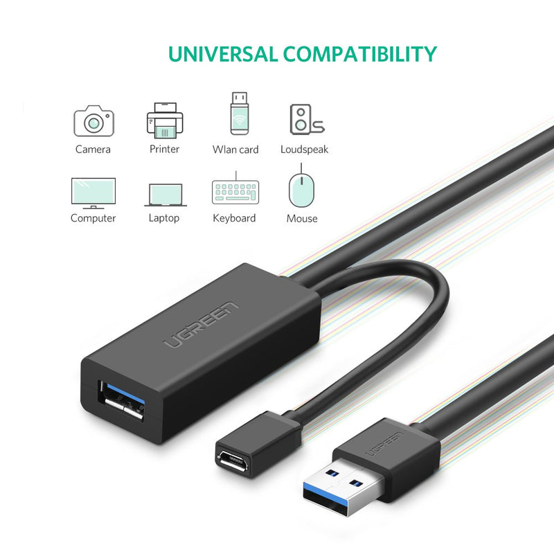 UGREEN USB 3.0 Extension Cable 5m (Black)