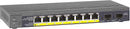 8 Port Gigabit Ethernet POE SMART Switch W 2 FIBER