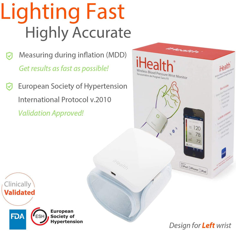 iHealth Sense Wireless Wrist Blood Pressure Monitor BP7
