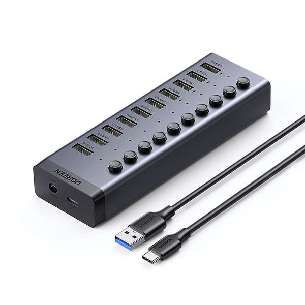 UGREEN USB 3.0 10-Port Hub (USB-B to USB 3.0 Cable)