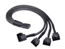 PWM Fan Splitter Cable Hub 1 to 4 Power adapter