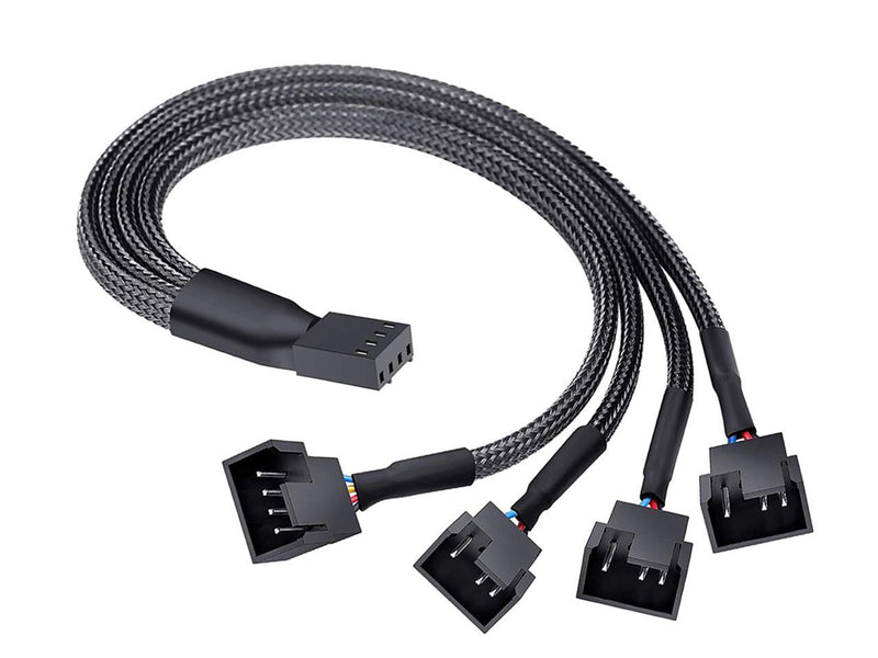 PWM Fan Splitter Cable Hub 1 to 4 Power adapter
