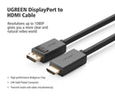 UGREEN DP Male to HDMI Male Cable 1.5m (Black)