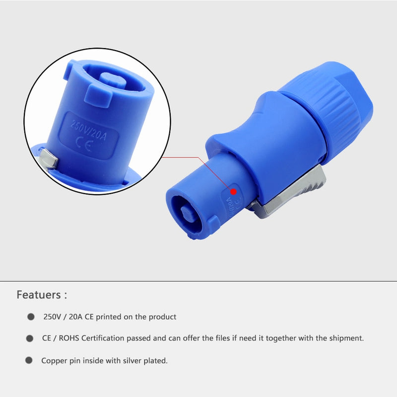 3-Pin XLR PowerCon Female Connectors