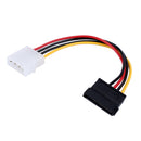 20CM Molex 4 Pin IDE to SATA 15 Pin HDD Power Adapter Male to female Cable