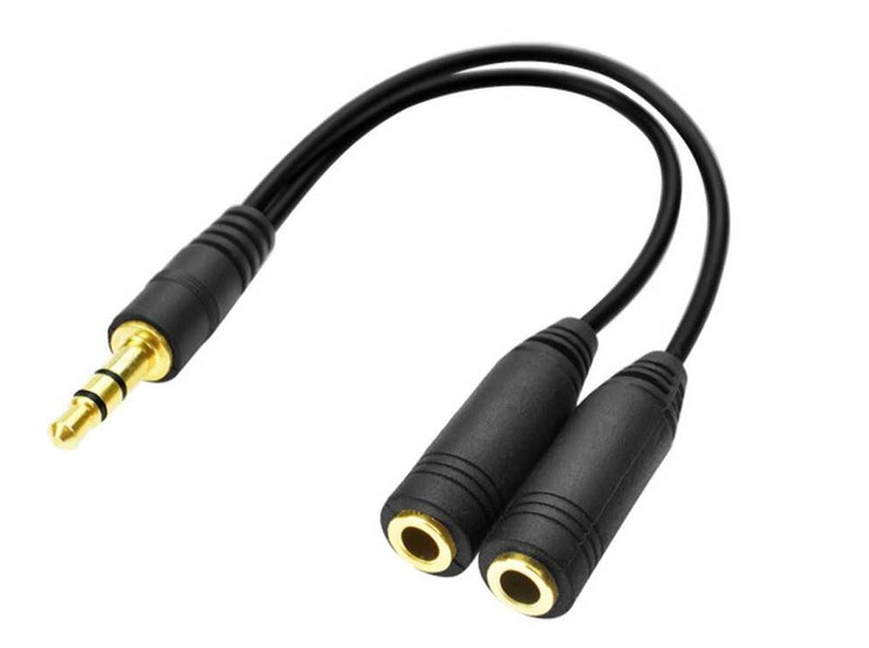 3.5mm Male to 2 Female Earphone Stereo Audio Splitter Cable