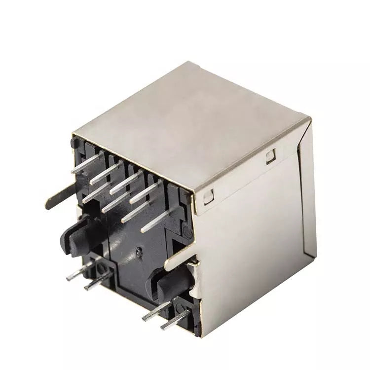 RJ45 Surface Mount Network Jack 8 PINs PCB Right Angle Mounting