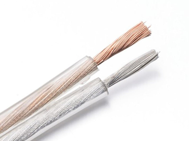 Speaker Wire with pure copper and solid PVC 15 AWG/1.65 100M Transparent