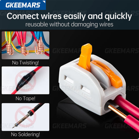 2 Conductor Compact Connectors Lever-Nut Wire Connector