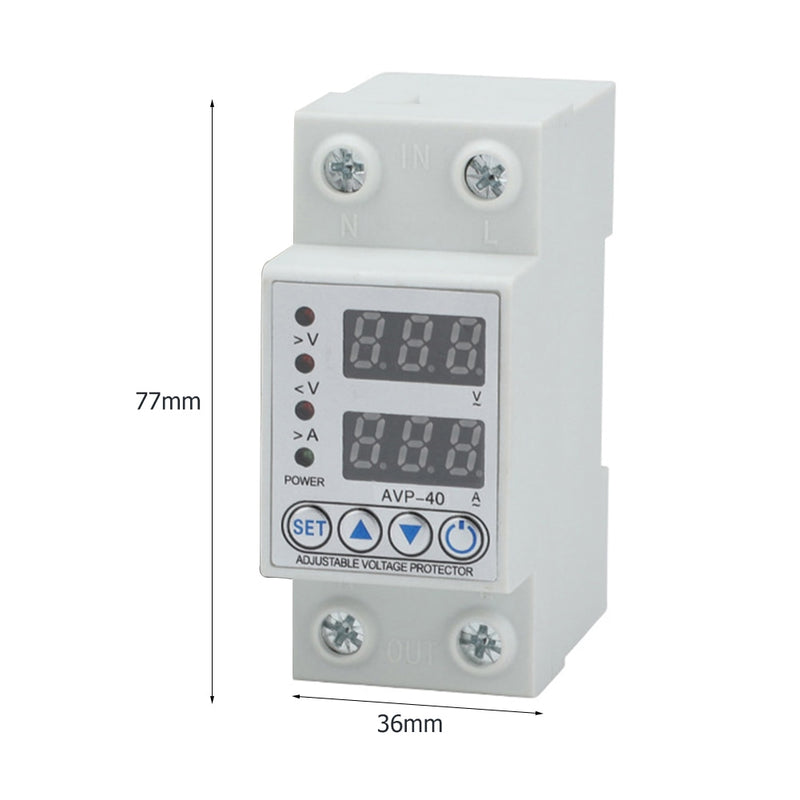 AVR-XX Dual Display Adjustable Voltage and Over-current Protection Relay 63A
