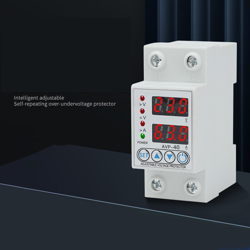 AVR-XX Dual Display Adjustable Voltage and Over-current Protection Relay 63A