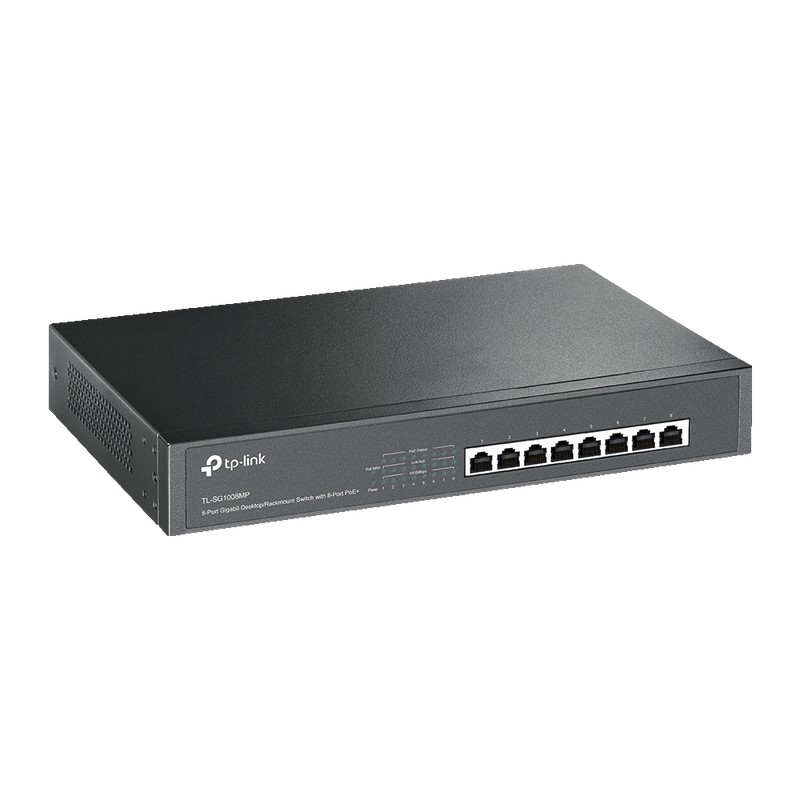 TP-Link 8-Port Gigabit Desktop/Rackmount Switch with 8-Port PoE+