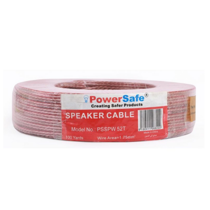 PowerSafe Speaker Cable 44/0.12*3CCA Transparent PVC Size:3.2*7.8 90 m roll