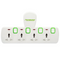 Terminator 4 Way Universal T-Socket Multi Adaptor With Individual Switches & Indicators 13A