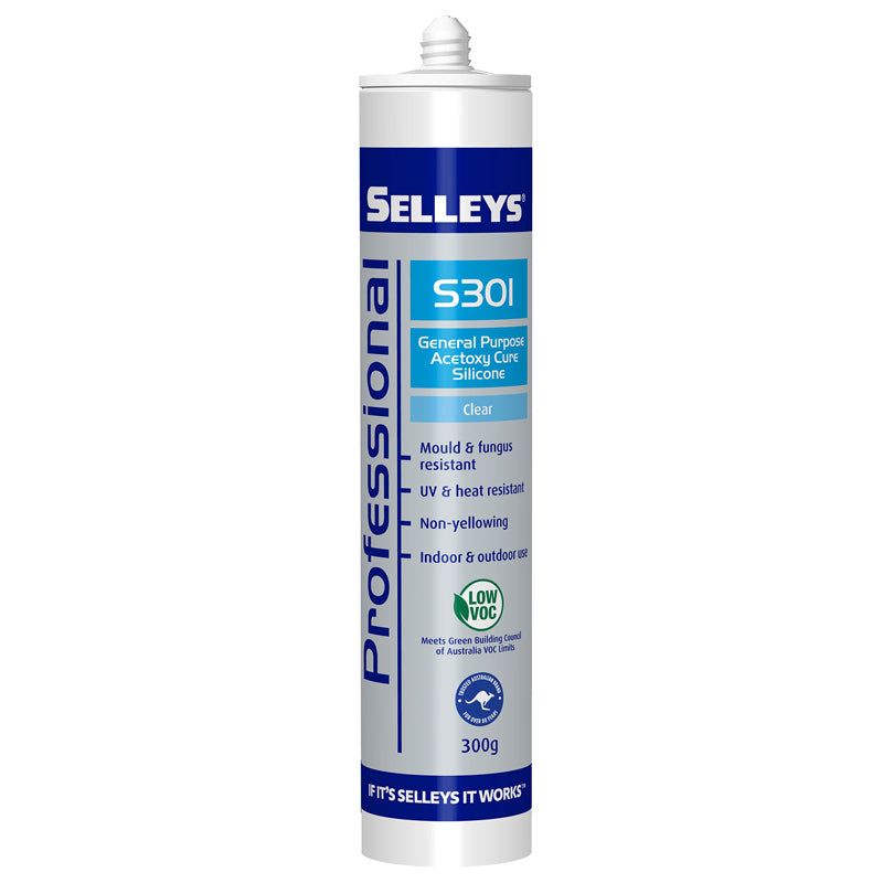 Selleys S301 Silicone Sealant GP 300g Clear