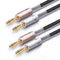 Speaker Cable with Gold Plated Banana Plugs White 1M