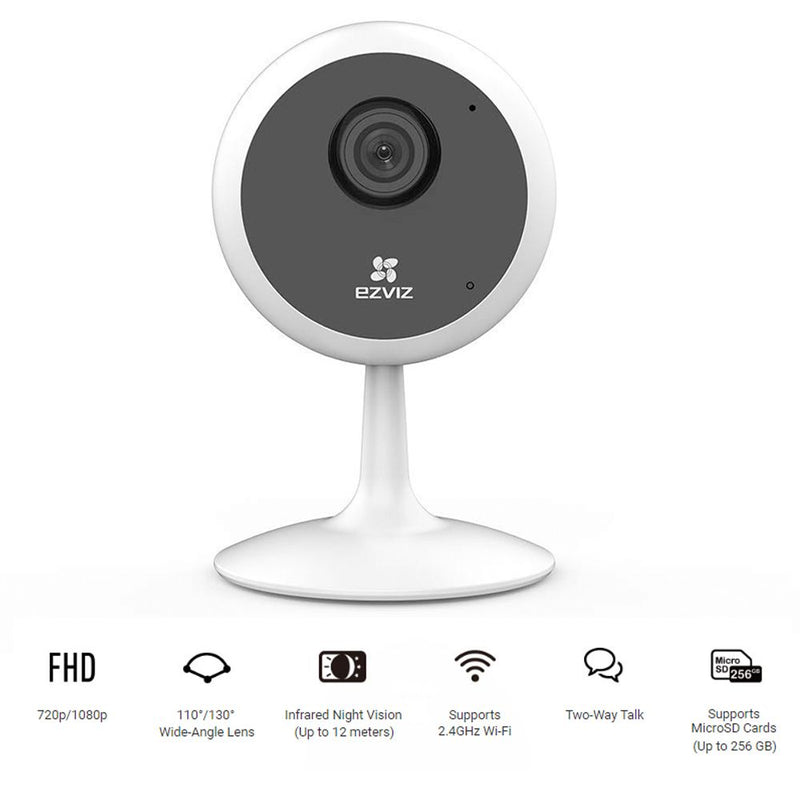 Ezviz Indoor Wifi Camera 1080P 130° IR 2 way audio 256GB Card Support