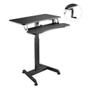 Manual Height Adjustable Sit Stand Workstation with Keyboard Tray