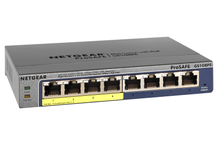 Netgear 8 Port Gigabit Ethernet Smart Managed switch with 4 port POE