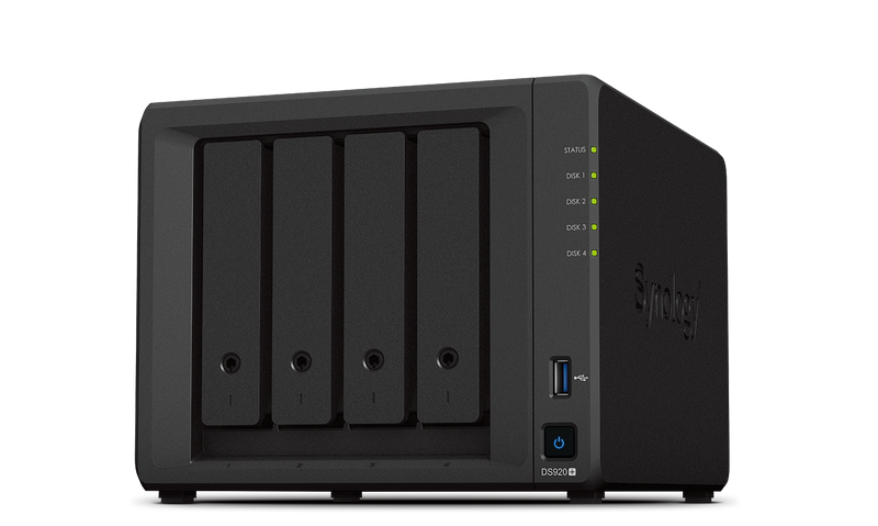 Synology DS920+ NAS 4 bay disk station with 4GB RAM