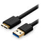 USB 3.0 A Male to Micro USB 3.0 Male Cable 0.5m Black