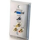 Vga + 3.5mm Audio + 2X Audio RCA + Video RCA Faceplate Stainless Steel