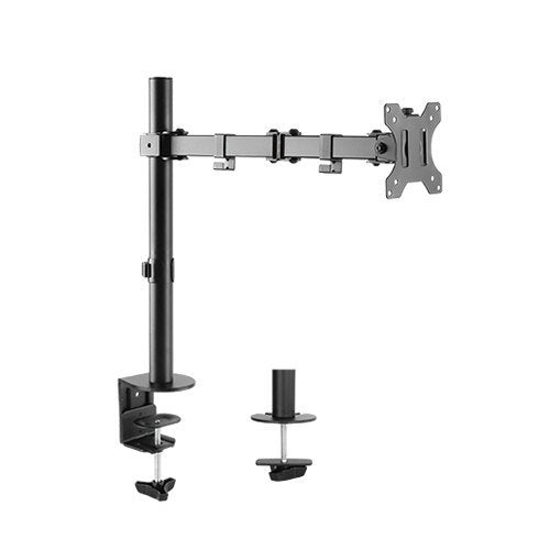 Economy Height Adjustable Single arm LCD VESA Desk Mount  13" - 32"