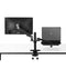 Aluminum Height Adjustable Desktop Dual Arm 17-32" With 17" Laptop Holder Stand