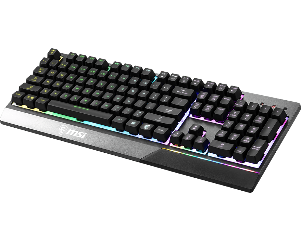 MSI VIGOR GK30 RGB Gaming Keyboard, 6-Zone RGB Lighting, Water Repellent & Splash-Proof, Mechanical-Like Plunger Switches